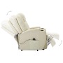 Sillón de masaje sistema elevación cuero sintético blanco crema de vidaXL, Sillones de masaje eléctricos - Ref: Foro24-289758...