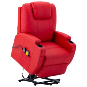 Roter Massagesessel aus Kunstleder von vidaXL, Elektrische Massagesessel - Ref: Foro24-289762, Preis: 496,99 €, Rabatt: %