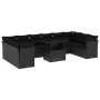 11-teiliges Gartensofa-Set und schwarze synthetische Rattankissen von vidaXL, Gartensets - Ref: Foro24-3266855, Preis: 758,84...