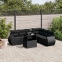 7-piece garden sofa set with black synthetic rattan cushions by vidaXL, Garden sets - Ref: Foro24-3268555, Price: 535,23 €, D...