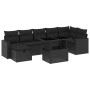 Set de sofás de jardín 8 piezas y cojines ratán sintético negro de vidaXL, Conjuntos de jardín - Ref: Foro24-3274825, Precio:...