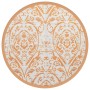 Orange and white PP outdoor rug Ø120 cm by vidaXL, Outdoor protectors - Ref: Foro24-368506, Price: 21,79 €, Discount: %