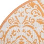 Orange and white PP outdoor rug Ø120 cm by vidaXL, Outdoor protectors - Ref: Foro24-368506, Price: 21,79 €, Discount: %