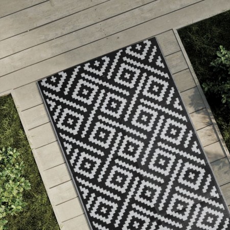 Alfombra de exterior PP blanco y negro 80x150 cm de vidaXL, Protectores para exterior - Ref: Foro24-368571, Precio: 20,52 €, ...