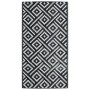 Black and white PP outdoor rug 80x150 cm by vidaXL, Outdoor protectors - Ref: Foro24-368571, Price: 20,99 €, Discount: %