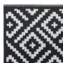 Black and white PP outdoor rug 80x150 cm by vidaXL, Outdoor protectors - Ref: Foro24-368571, Price: 20,99 €, Discount: %