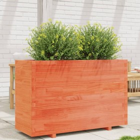 Planter solid wax brown pine wood 110x40x72.5 cm by vidaXL, Pots and planters - Ref: Foro24-3282601, Price: 265,99 €, Discoun...