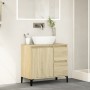 Armario de baño madera contrachapada roble Sonoma 65x33x60 cm de vidaXL, Tocadores de baño - Ref: Foro24-847405, Precio: 64,9...