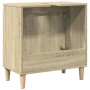 Waschbeckenschrank aus Sonoma-Eichensperrholz, 58 x 33 x 60 cm von vidaXL, Badezimmerwaschtische - Ref: Foro24-847407, Preis:...