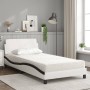 Bed with black and white synthetic leather mattress 100x200 cm by vidaXL, Beds and slatted bases - Ref: Foro24-3208363, Price...