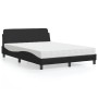 Bed with black synthetic leather mattress 120x200 cm by vidaXL, Beds and slatted bases - Ref: Foro24-3208377, Price: 339,86 €...