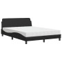 Cama con colchón cuero sintético negro 120x200 cm de vidaXL, Camas y somieres - Ref: Foro24-3208377, Precio: 316,19 €, Descue...