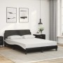 Bed with black and white synthetic leather mattress 120x200 cm by vidaXL, Beds and slatted bases - Ref: Foro24-3208382, Price...