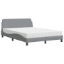 Cama con colchón tela gris claro 140x200 cm de vidaXL, Camas y somieres - Ref: Foro24-3208404, Precio: 385,98 €, Descuento: %