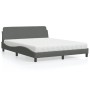 Bed with dark gray fabric mattress 160x200 cm by vidaXL, Beds and slatted bases - Ref: Foro24-3208425, Price: 400,07 €, Disco...