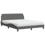 Cama con colchón de tela gris oscuro 160x200 cm de vidaXL, Camas y somieres - Ref: Foro24-3208425, Precio: 400,07 €, Descuent...