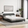 Cama con colchón de tela gris oscuro 160x200 cm de vidaXL, Camas y somieres - Ref: Foro24-3208425, Precio: 400,07 €, Descuent...