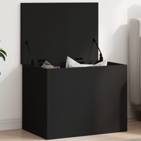 Black engineered wood storage box 60x42x46 cm by vidaXL, Storage trunks - Ref: Foro24-840654, Price: 66,48 €, Discount: %