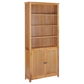 Bookcase with 2 solid oak wood doors 90x30x200 cm by vidaXL, Bookcases and shelves - Ref: Foro24-289178, Price: 382,99 €, Dis...