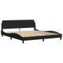 Cama con colchón de tela negro 180x200 cm de vidaXL, Camas y somieres - Ref: Foro24-3208446, Precio: 391,96 €, Descuento: %