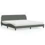 Bed with dark gray fabric mattress 200x200 cm by vidaXL, Beds and slatted bases - Ref: Foro24-3208465, Price: 411,57 €, Disco...