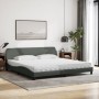 Cama con colchón tela gris oscuro 200x200 cm de vidaXL, Camas y somieres - Ref: Foro24-3208465, Precio: 411,57 €, Descuento: %