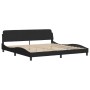 Cama con colchón terciopelo negro 200x200 cm de vidaXL, Camas y somieres - Ref: Foro24-3208473, Precio: 416,39 €, Descuento: %