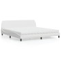 Cama con colchón cuero sintético blanco 200x200 cm de vidaXL, Camas y somieres - Ref: Foro24-3208478, Precio: 427,42 €, Descu...