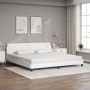 Bed with white synthetic leather mattress 200x200 cm by vidaXL, Beds and slatted bases - Ref: Foro24-3208478, Price: 427,42 €...