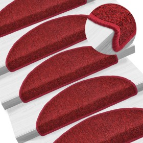 Stair treads 15 units red burgundy 65x24x4 cm by vidaXL, Stair mats - Ref: Foro24-133889, Price: 51,30 €, Discount: %