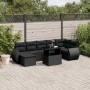 8-teiliges Gartensofa-Set und schwarze synthetische Rattankissen von vidaXL, Gartensets - Ref: Foro24-3268685, Preis: 581,73 ...