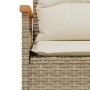 Garden bench and cushions beige synthetic rattan 116x62.5x74 cm by vidaXL, garden benches - Ref: Foro24-368403, Price: 129,47...