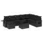 8-teiliges Gartensofa-Set und schwarze synthetische Rattankissen von vidaXL, Gartensets - Ref: Foro24-3268065, Preis: 553,96 ...