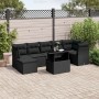 8-teiliges Gartensofa-Set und schwarze synthetische Rattankissen von vidaXL, Gartensets - Ref: Foro24-3266745, Preis: 554,47 ...