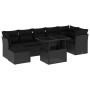 Set de sofás de jardín 8 piezas y cojines ratán sintético negro de vidaXL, Conjuntos de jardín - Ref: Foro24-3266745, Precio:...