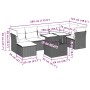 8-teiliges Gartensofa-Set und schwarze synthetische Rattankissen von vidaXL, Gartensets - Ref: Foro24-3266745, Preis: 554,47 ...