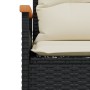 Garden bench and cushions black synthetic rattan 116x62.5x74 cm by vidaXL, garden benches - Ref: Foro24-368401, Price: 122,23...