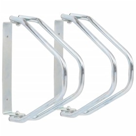 Soporte de pared para bicicletas 2 uds acero galvanizado de vidaXL, Bases y soportes para almacenar bicicletas - Ref: Foro24-...