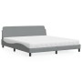 Bett mit hellgrauer Stoffmatratze 180x200 cm von vidaXL, Betten und Lattenroste - Ref: Foro24-3208444, Preis: 385,52 €, Rabat...