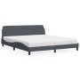 Cama con colchón terciopelo gris oscuro 180x200 cm de vidaXL, Camas y somieres - Ref: Foro24-3208452, Precio: 378,11 €, Descu...