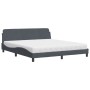 Bett mit dunkelgrauer Samtmatratze 180x200 cm von vidaXL, Betten und Lattenroste - Ref: Foro24-3208452, Preis: 376,08 €, Raba...