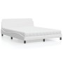 Bed with white synthetic leather mattress 160x200 cm by vidaXL, Beds and slatted bases - Ref: Foro24-3208438, Price: 446,70 €...