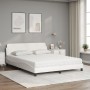 Cama con colchón cuero sintético blanco 160x200 cm de vidaXL, Camas y somieres - Ref: Foro24-3208438, Precio: 446,70 €, Descu...