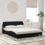 Cama con colchón terciopelo negro 160x200 cm de vidaXL, Camas y somieres - Ref: Foro24-3208433, Precio: 447,48 €, Descuento: %