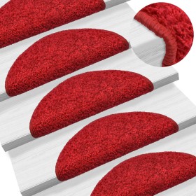 Stair tread mats 15 pcs red 56x17x3 cm by vidaXL, Stair mats - Ref: Foro24-133899, Price: 67,99 €, Discount: %