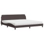 Bed with dark brown fabric mattress 200x200 cm by vidaXL, Beds and slatted bases - Ref: Foro24-3208467, Price: 423,99 €, Disc...