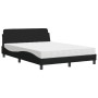 Cama con colchón tela negro 140x200 cm de vidaXL, Camas y somieres - Ref: Foro24-3208406, Precio: 364,86 €, Descuento: %