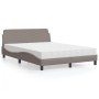 Bed with taupe gray fabric mattress 120x200 cm by vidaXL, Beds and slatted bases - Ref: Foro24-3208368, Price: 382,46 €, Disc...