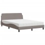 Bett mit taupegrauer Stoffmatratze 120x200 cm von vidaXL, Betten und Lattenroste - Ref: Foro24-3208368, Preis: 382,46 €, Raba...