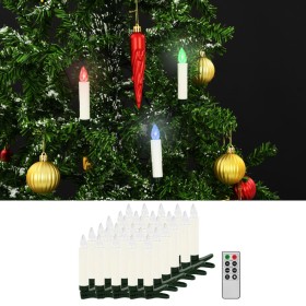 Velas LED inalámbricas de Navidad mando distancia 30 uds RGB